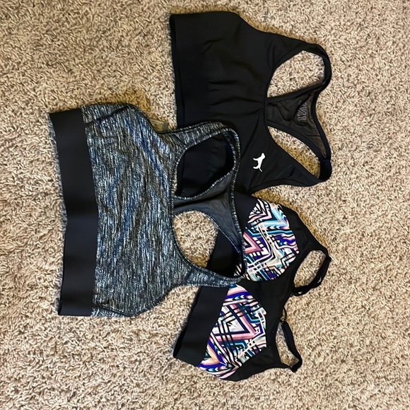 Set of 3 pink sports bra - all size S - Picture 1 of 5